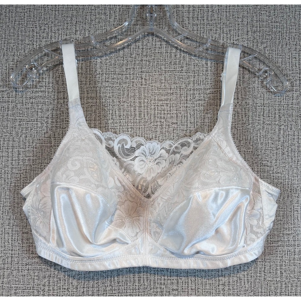 NWT Amoena Isabel 2118 White Lace Camisole Mastectomy Bra 40C Pocketed Non-Wired